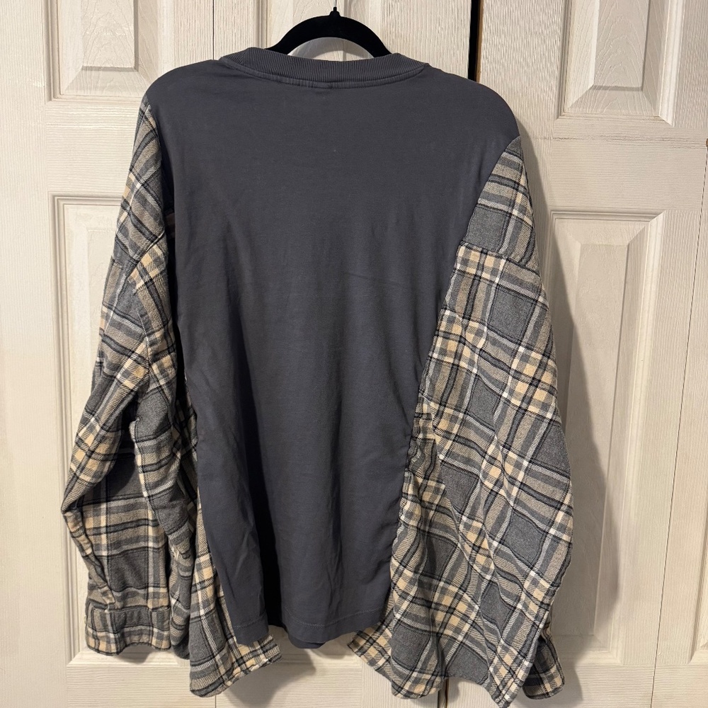 Ramones Upcycled Graphic T-Shirt & Flannel - Read Measurements for Accurate Sz - Picture 3 of 3